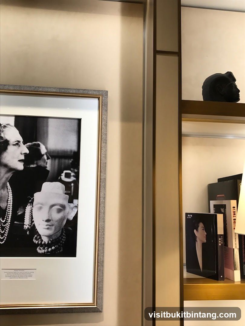 Framed Photograph and Bookshelf