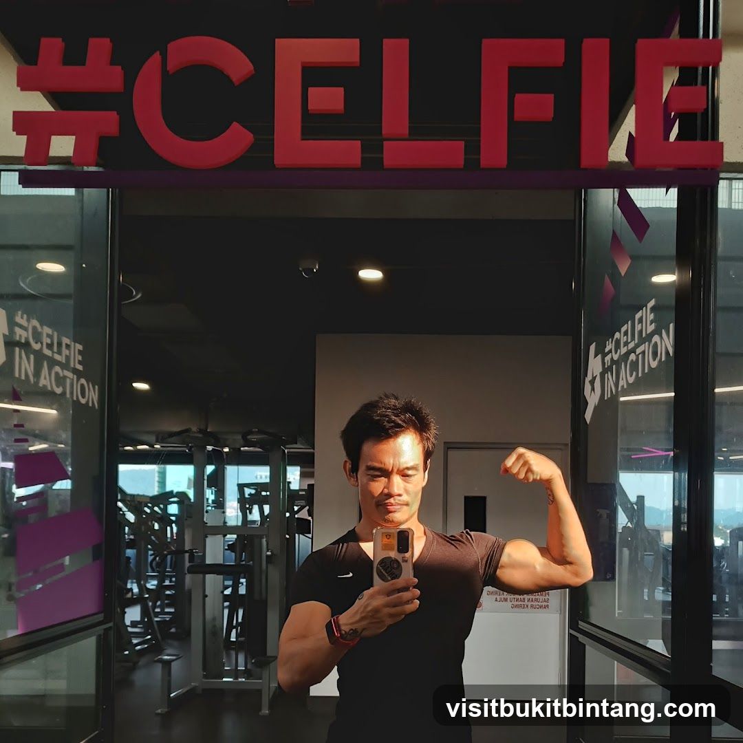 Man posing in gym