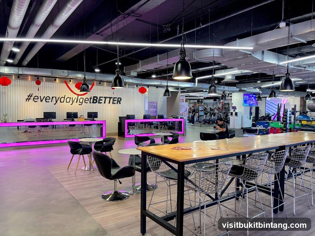 Gym Interior with Seating Area