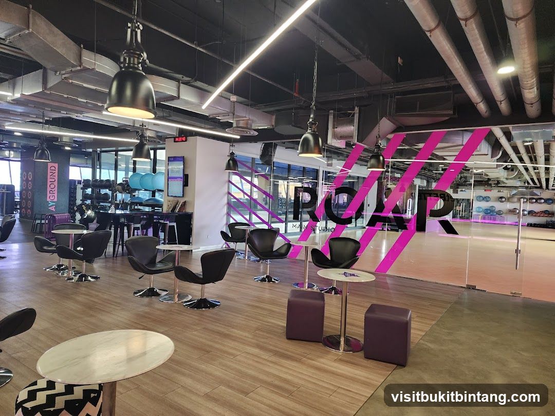 Gym Interior with Seating Area