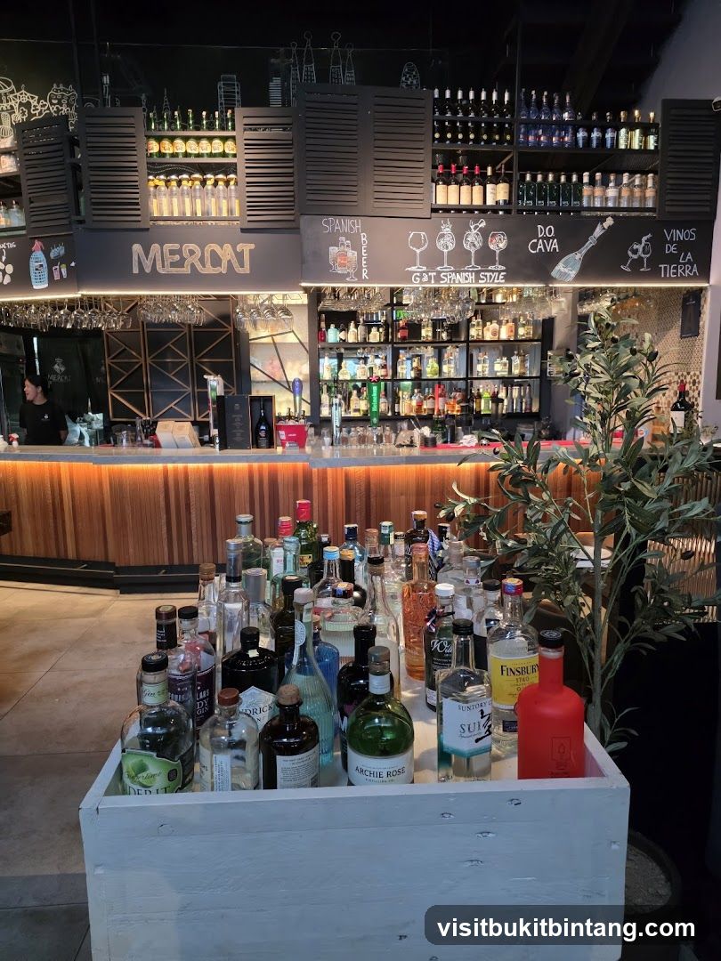 Bar with Bottles Display