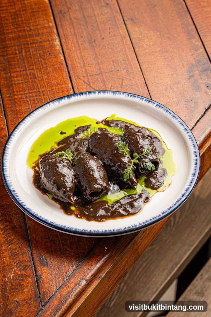 Stuffed Squid in Ink Sauce