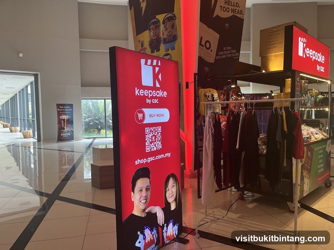Retail stall with clothing and merchandise