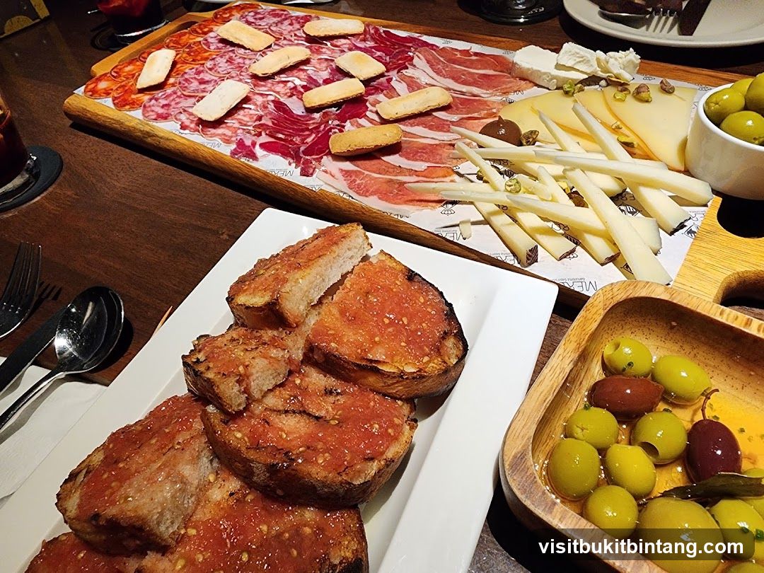 Charcuterie and Cheese Board with Toasted Bread