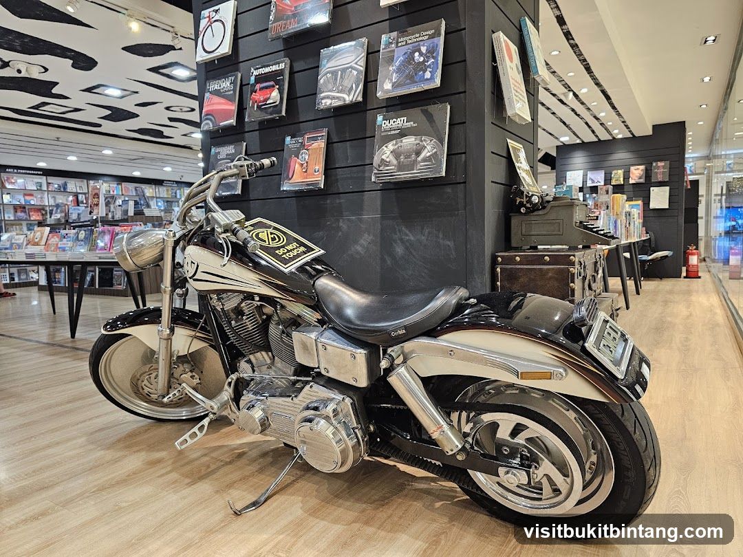 Motorcycle Display in Bookstore