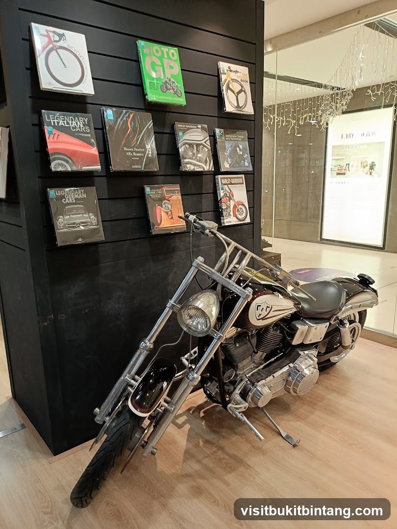 Motorcycle Display with Books