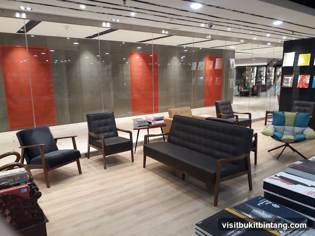 Modern Lounge Area with Books