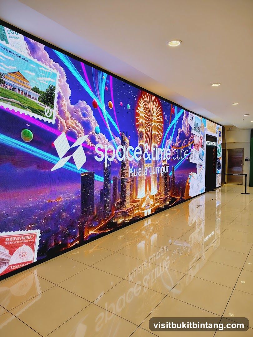 Digital Display with Cityscape and Fireworks