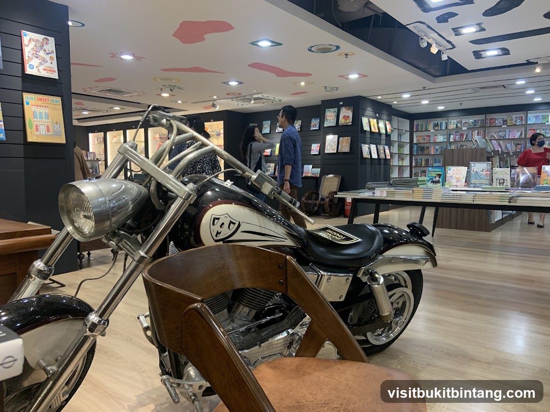 Motorcycle Display in Bookstore