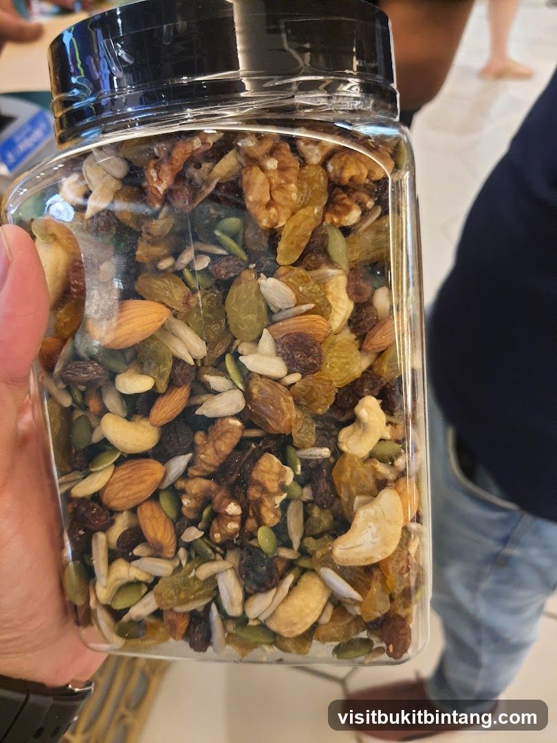 Jar of Mixed Nuts and Dried Fruits