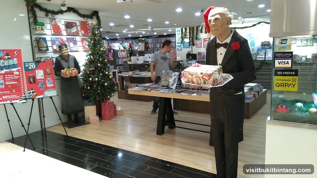 Christmas Display in a Bookstore