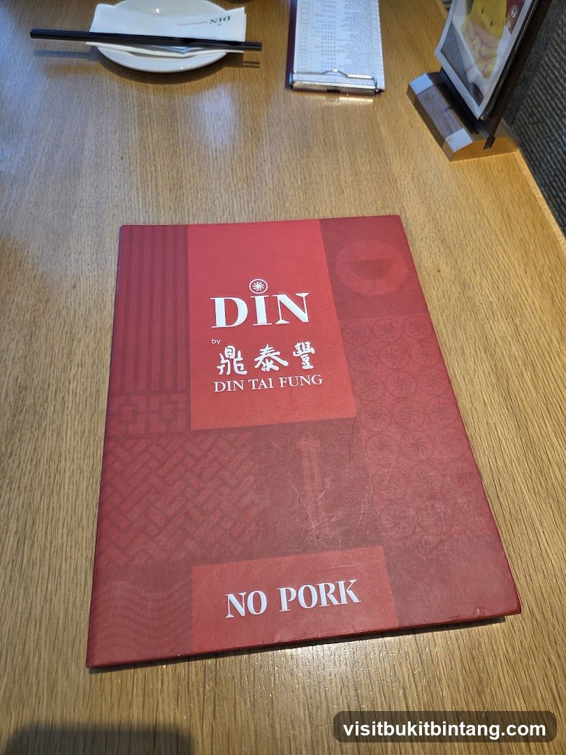 Din Tai Fung Menu