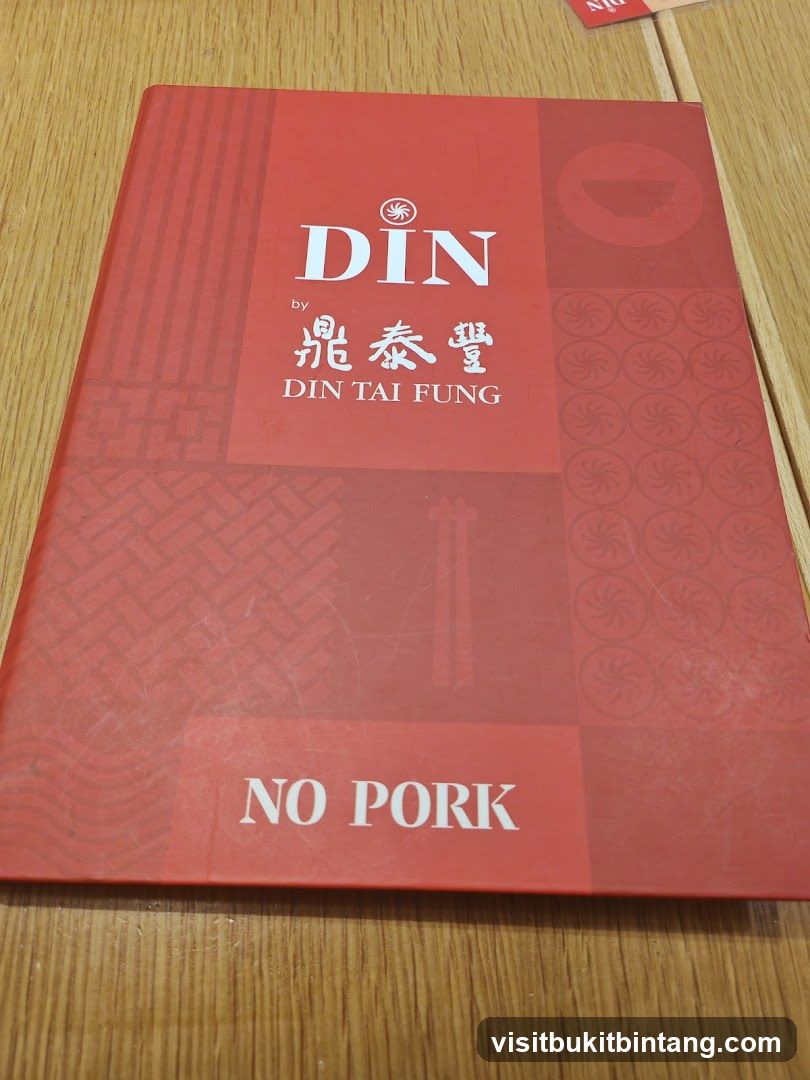 Din Tai Fung Menu