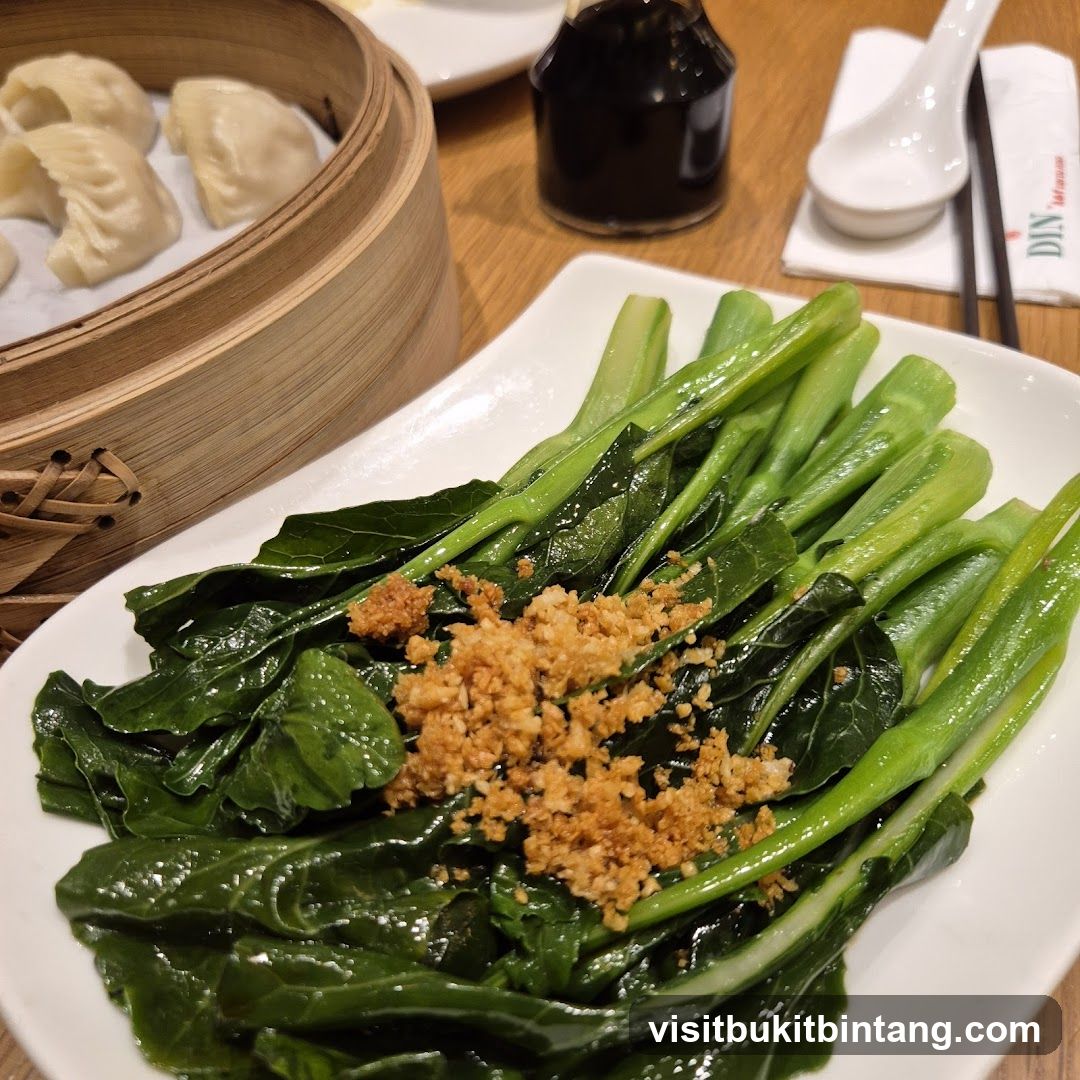 Steamed Greens with Garlic and Dumplings