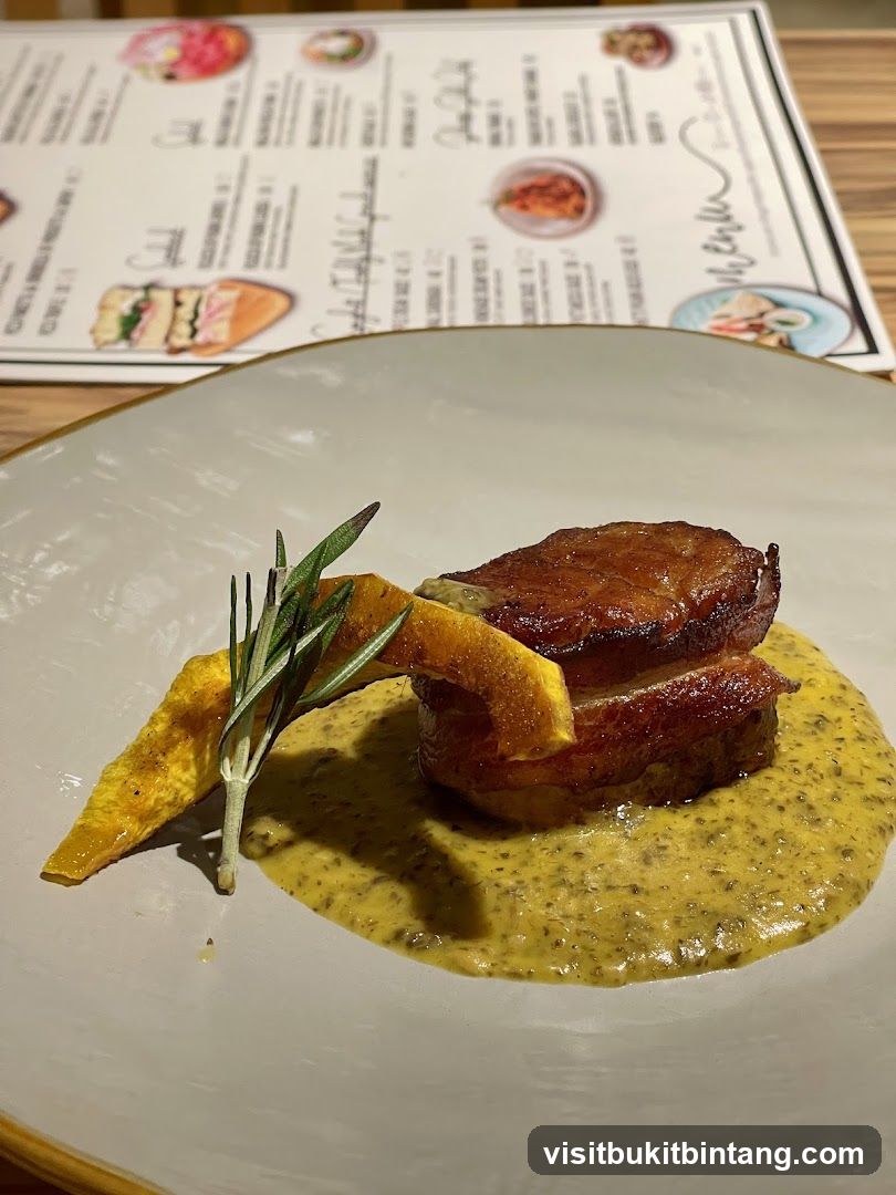 Gourmet Dish with Menu