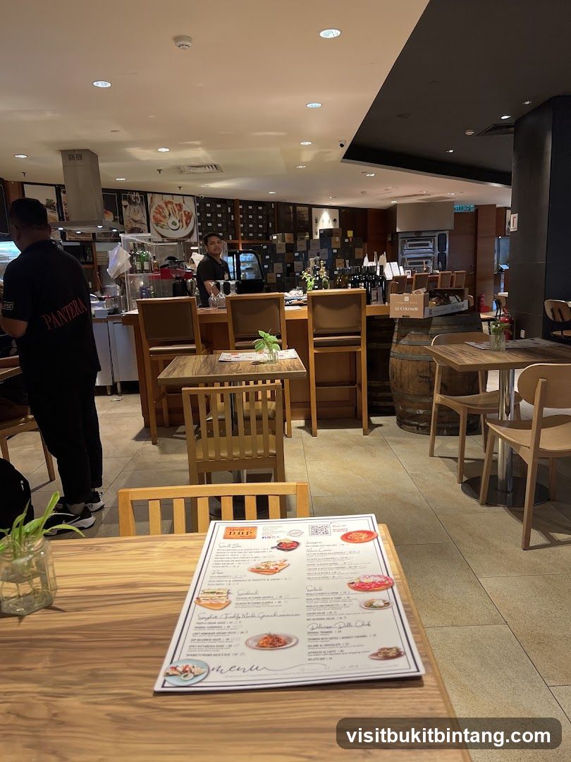 Restaurant Interior with Menu