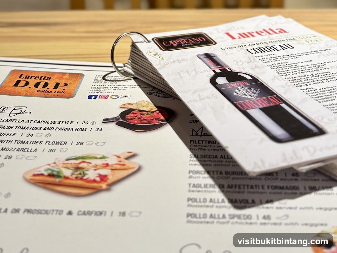Luretta Italian Deli Menu