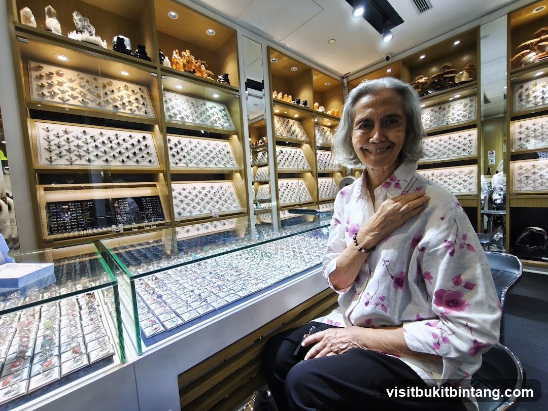 Woman in a jewelry store