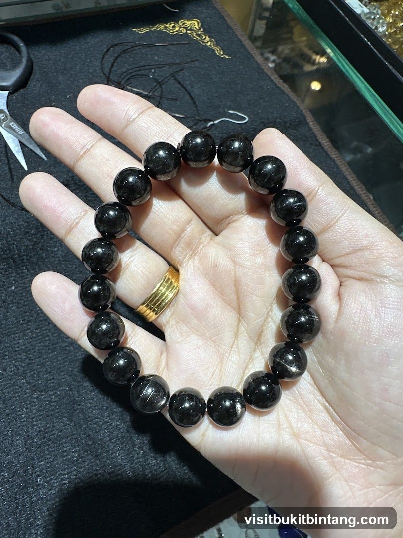 Black Beaded Bracelet
