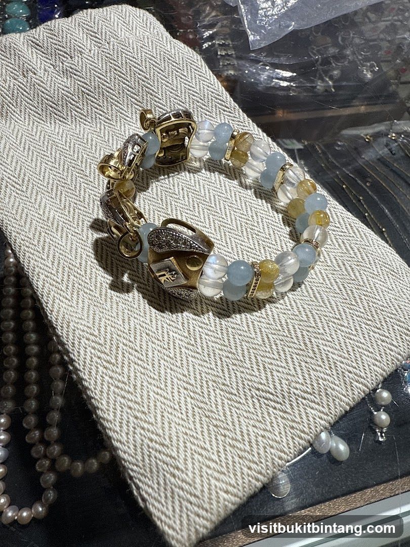 Beaded Bracelet with Gold Accents