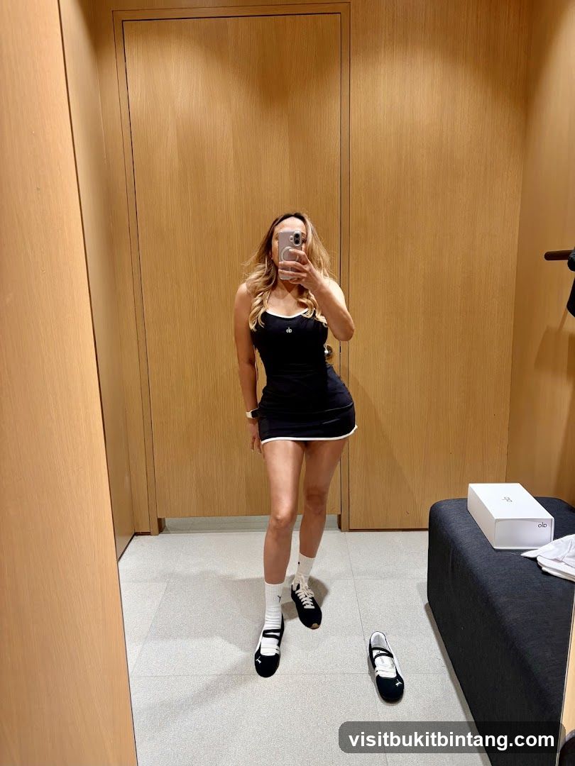 Woman in a fitting room