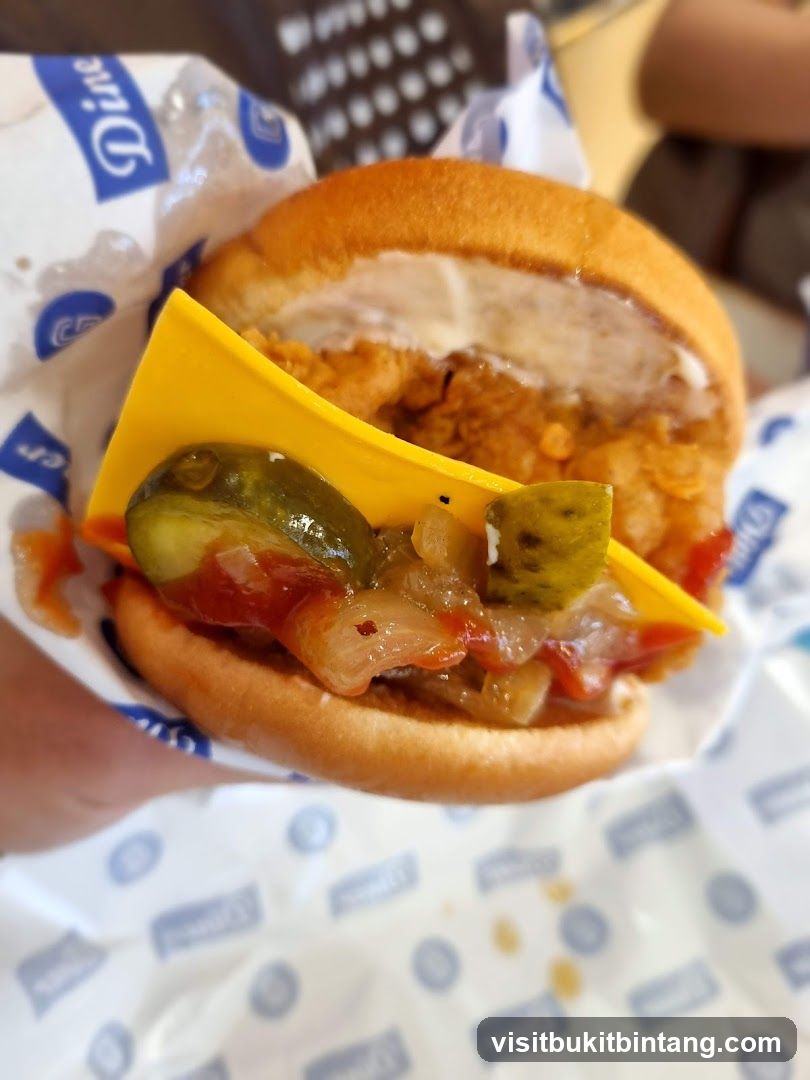 Burger with Cheese and Pickles