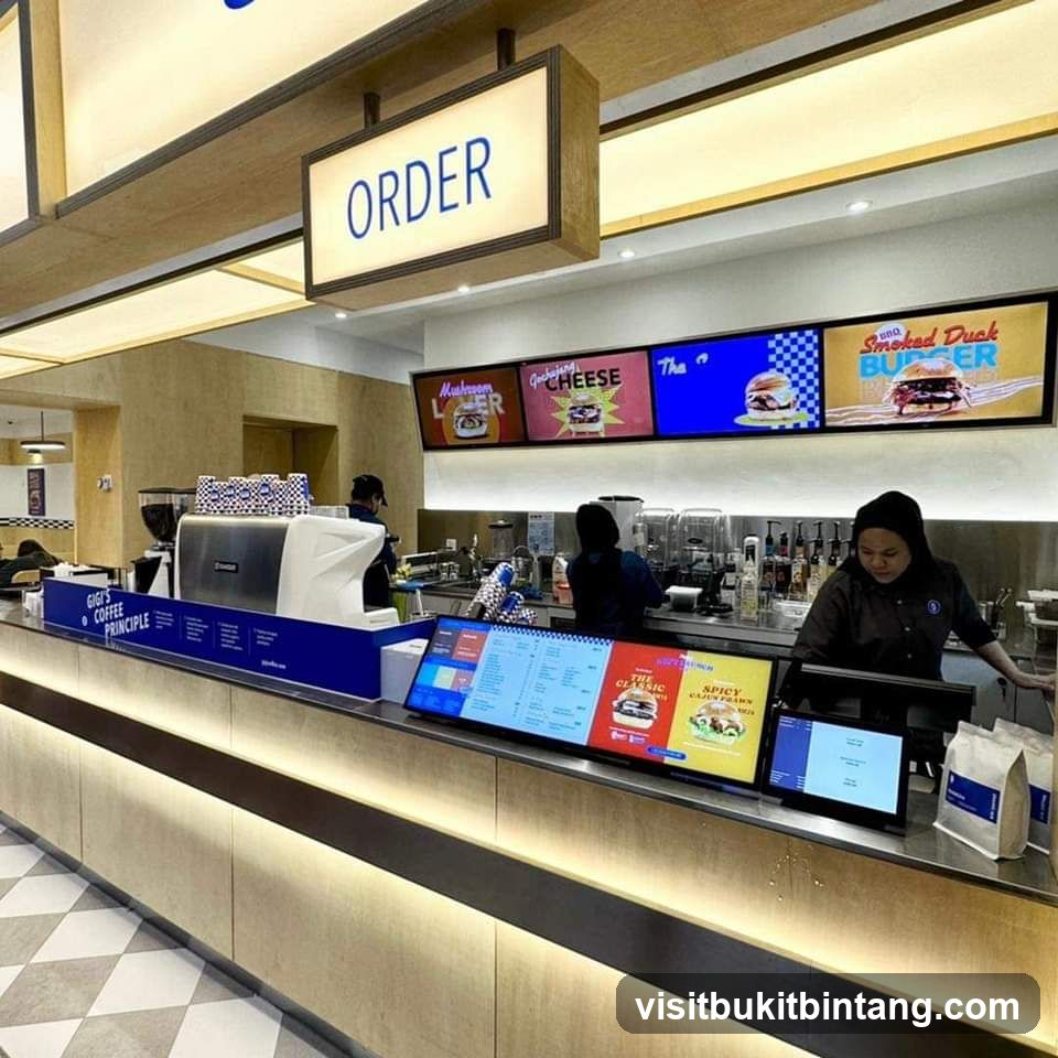 Restaurant Counter with Digital Menus