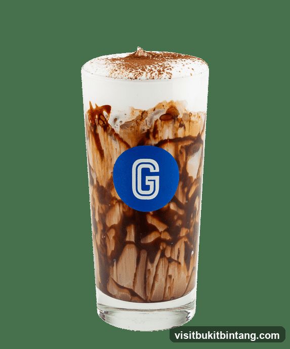 Chocolate Drink with Cream and Cocoa Powder