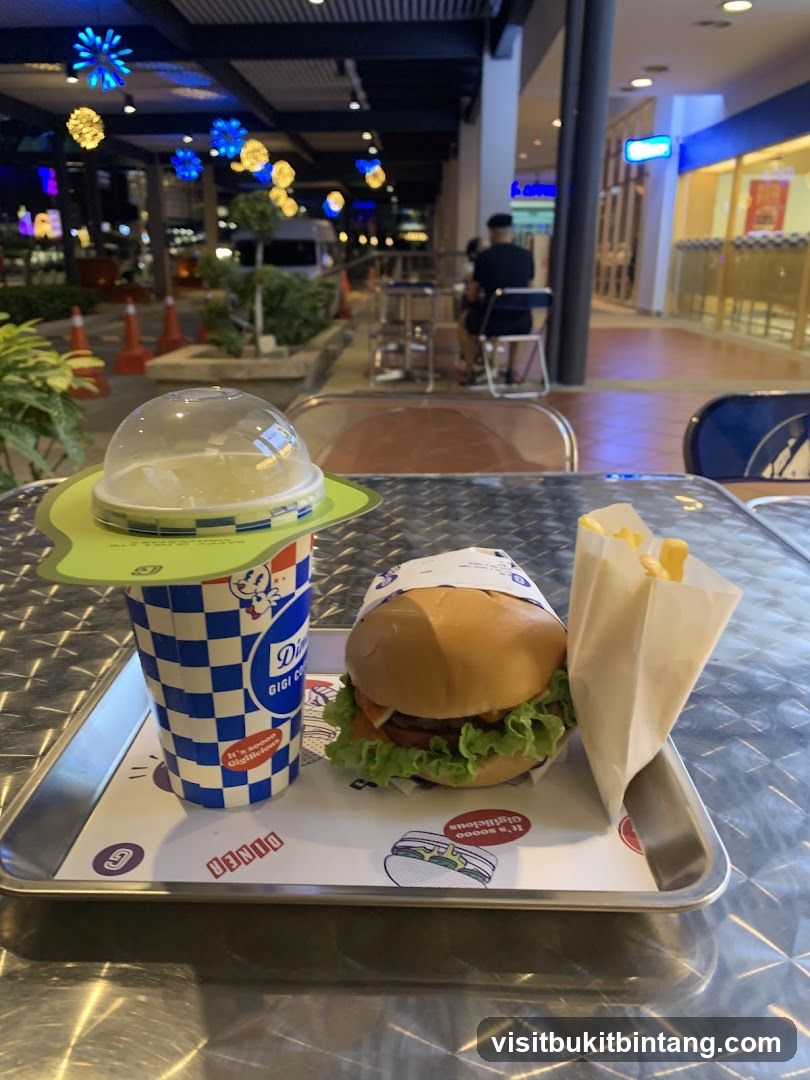 Burger, Fries, and Drink
