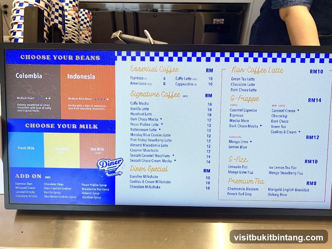 Diner Menu