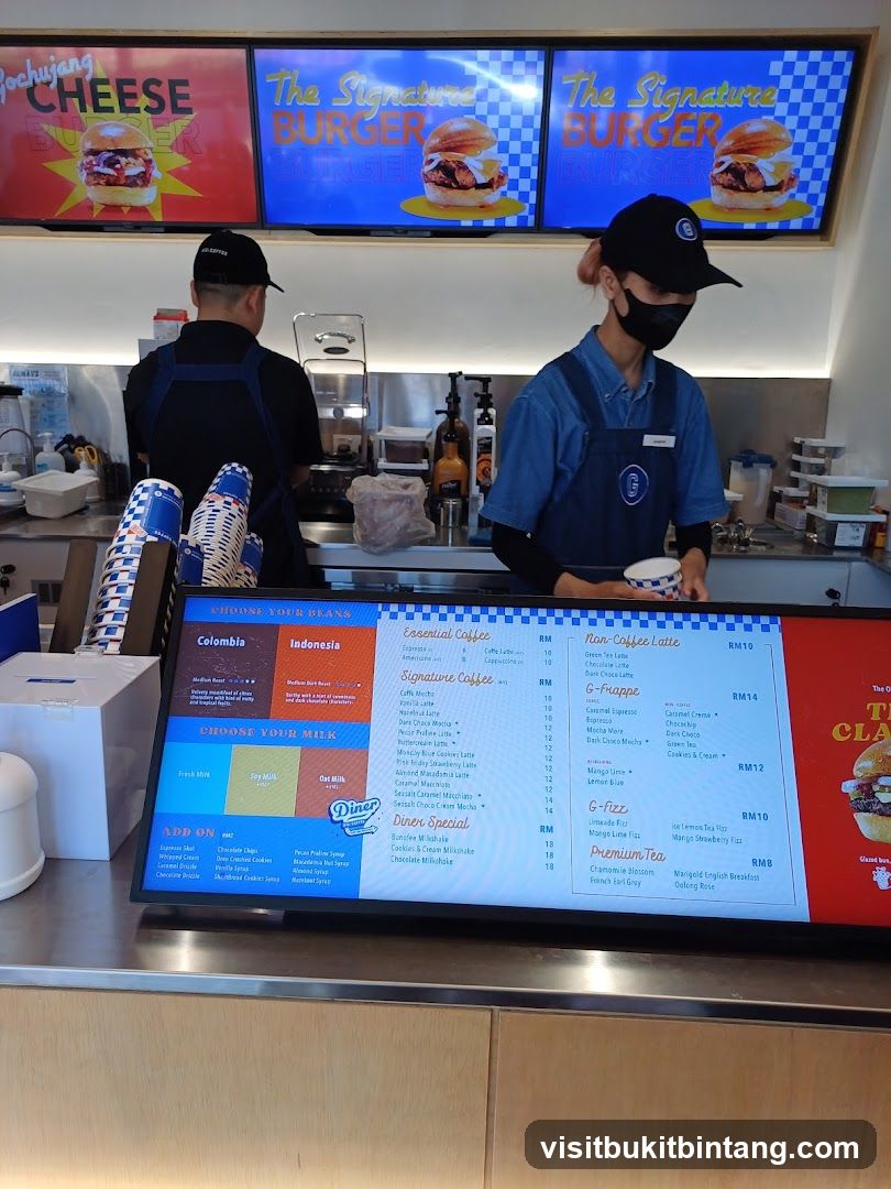 Burger and Coffee Shop Menu