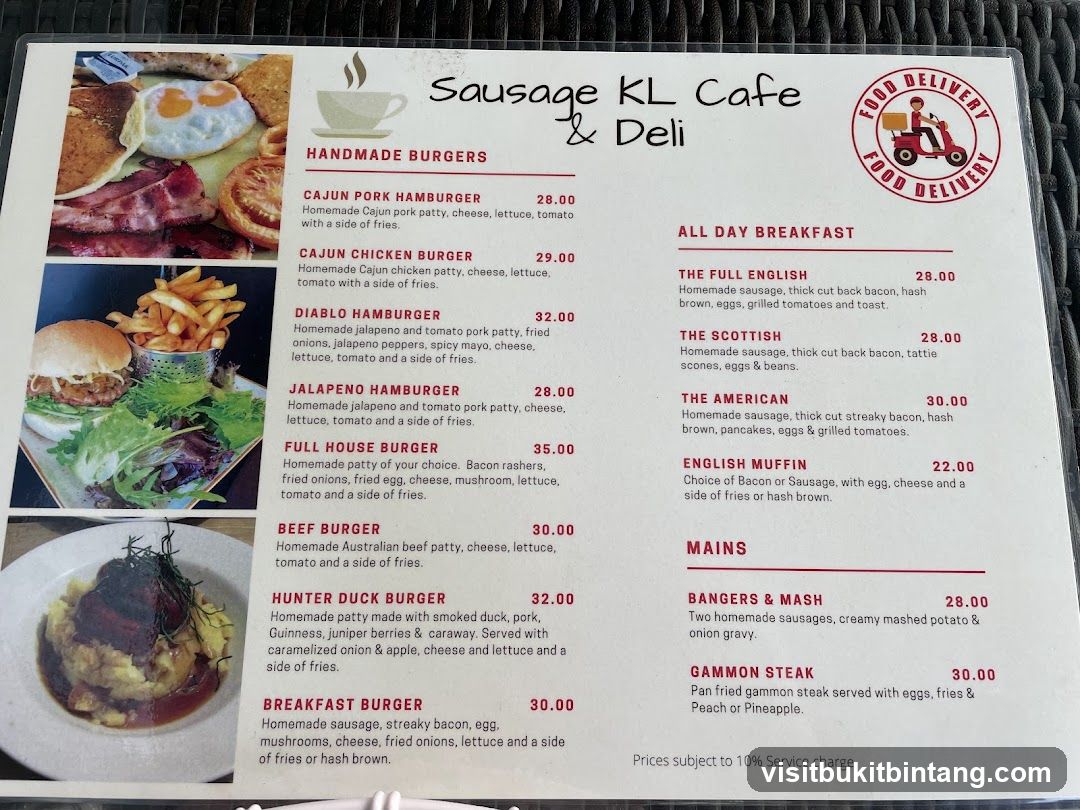 Sausage KL Cafe & Deli Menu