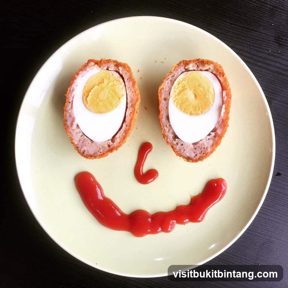 Scotch Egg Smiley Face