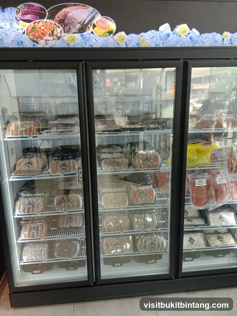 Refrigerated Display of Packaged Meats