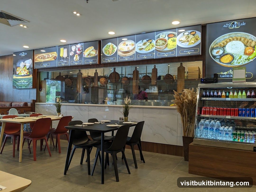 Restaurant Interior with Menu Displays