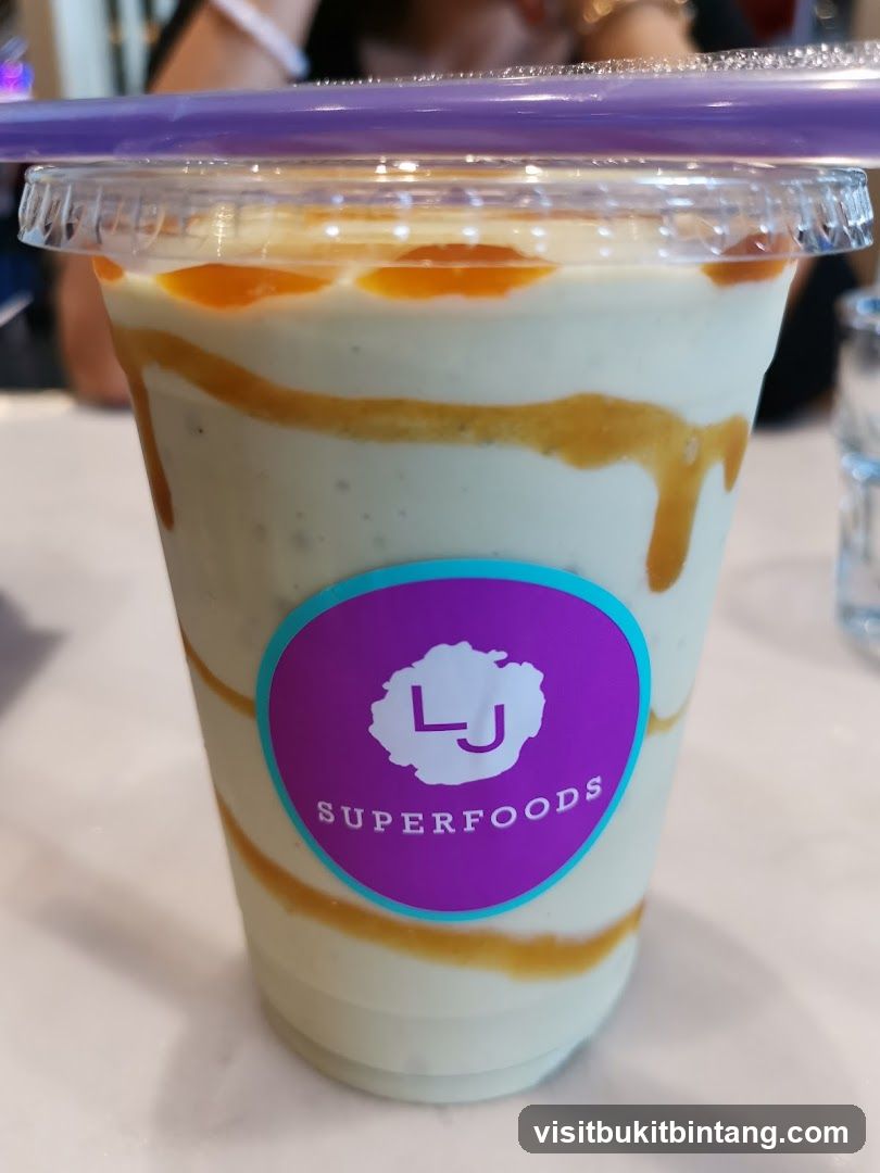 Smoothie with Caramel Drizzle