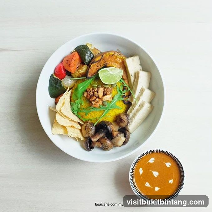 Healthy Bowl with Roasted Vegetables and Tofu