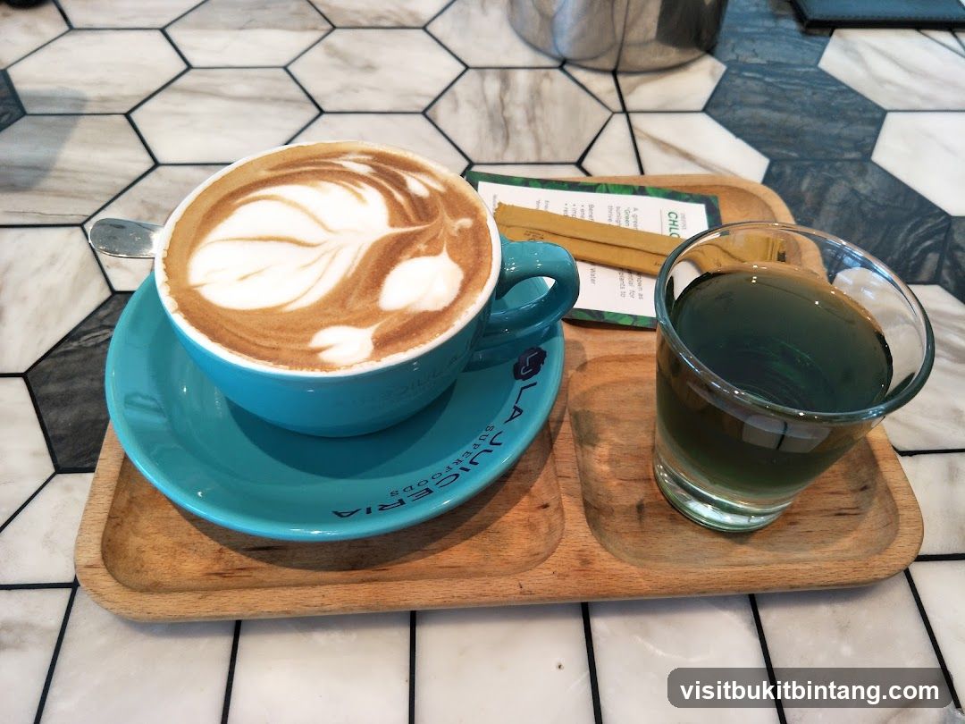 Latte and Green Drink