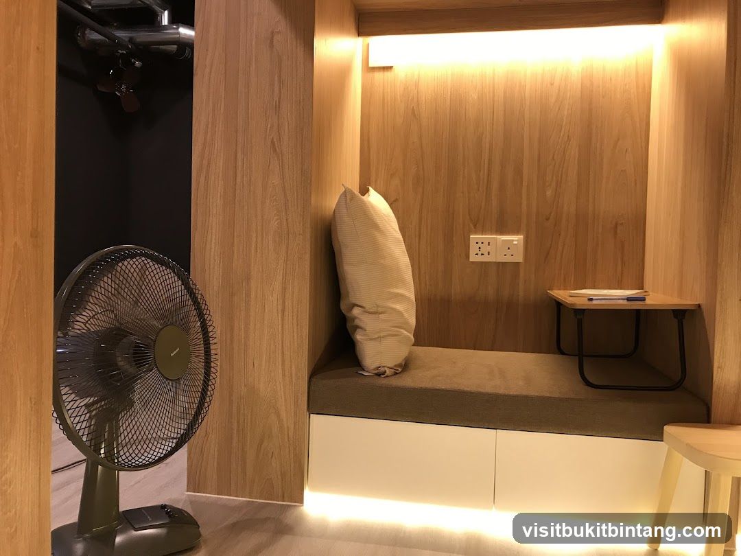 Cozy Nook with Fan and Built-in Seating