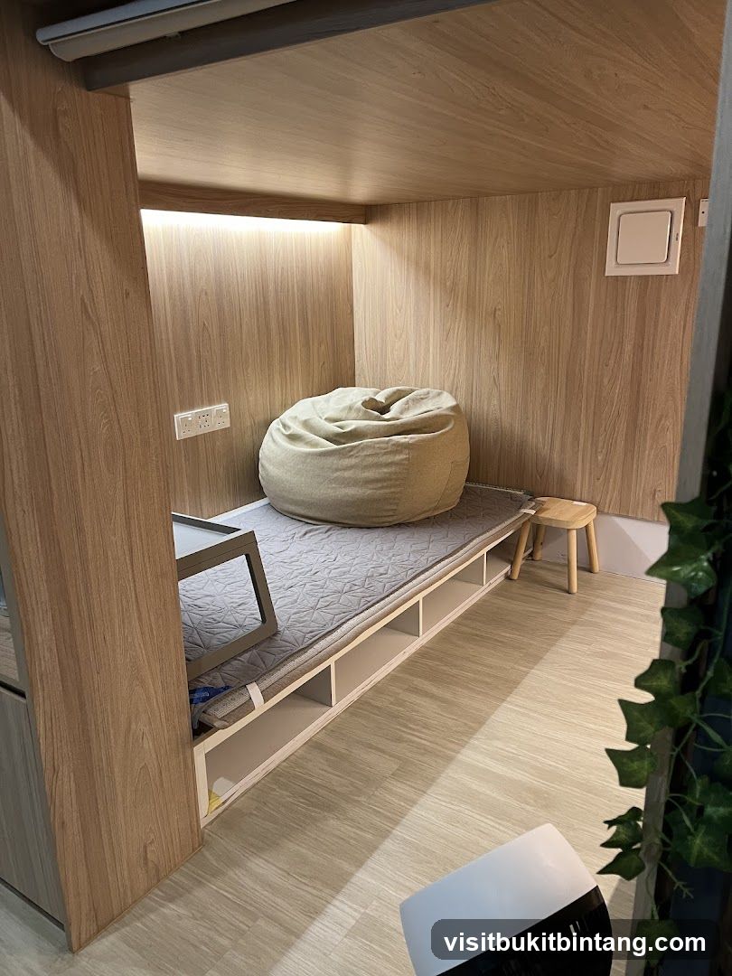 Cozy Nook with Beanbag and Bed