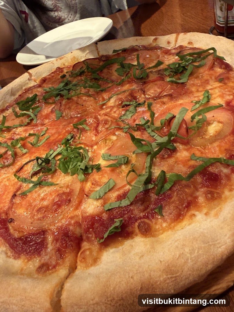 Pizza with Tomatoes and Basil