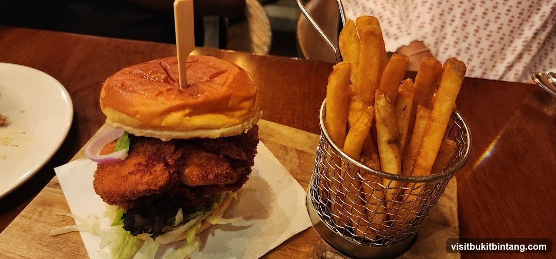 Crispy Chicken Burger with Fries