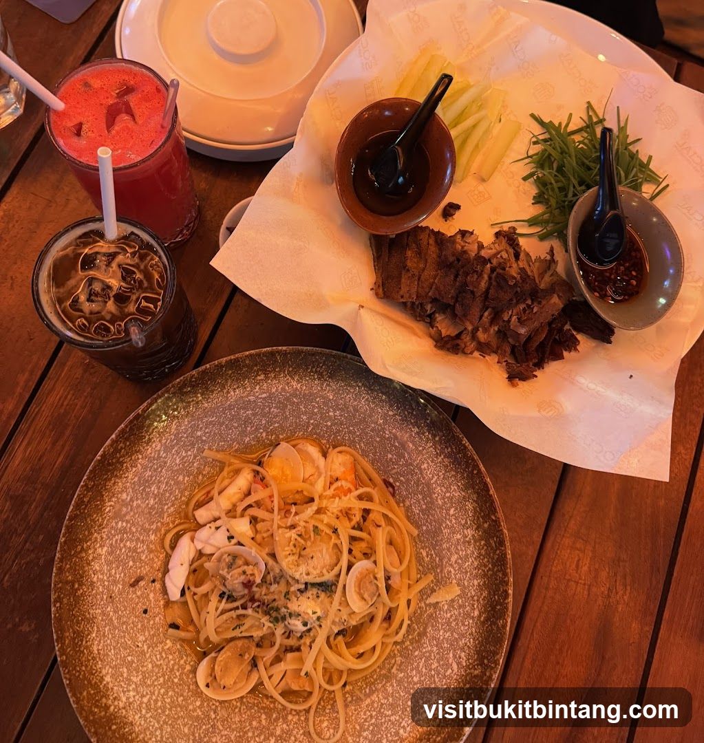 Food and Drinks on a Wooden Table