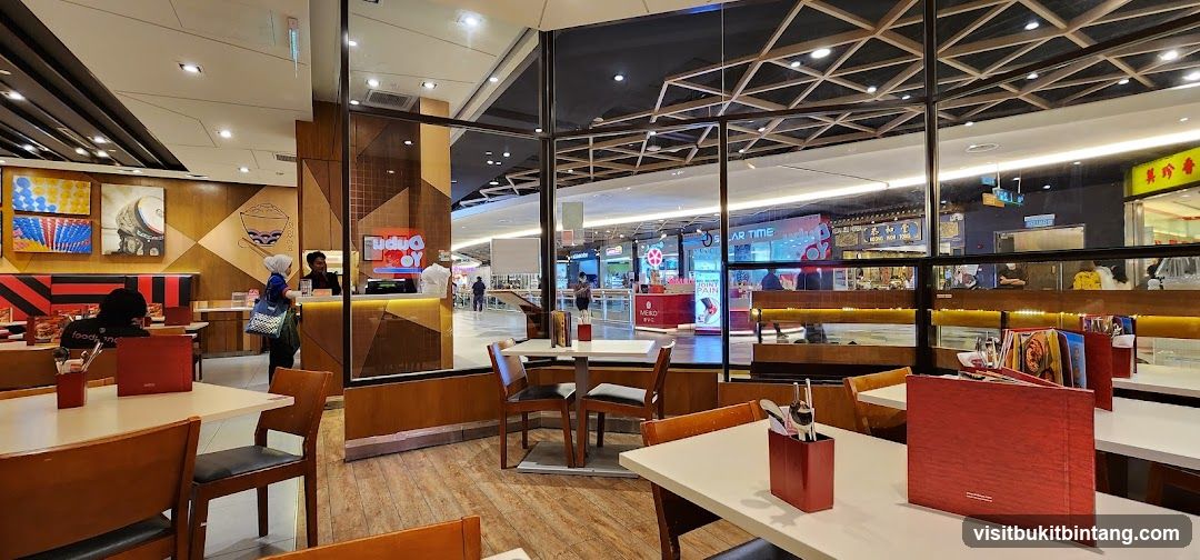 Restaurant Interior with Mall View