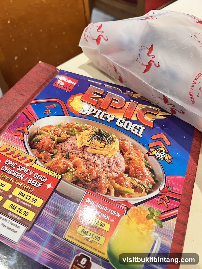 EPIC SPICY GOGI Menu