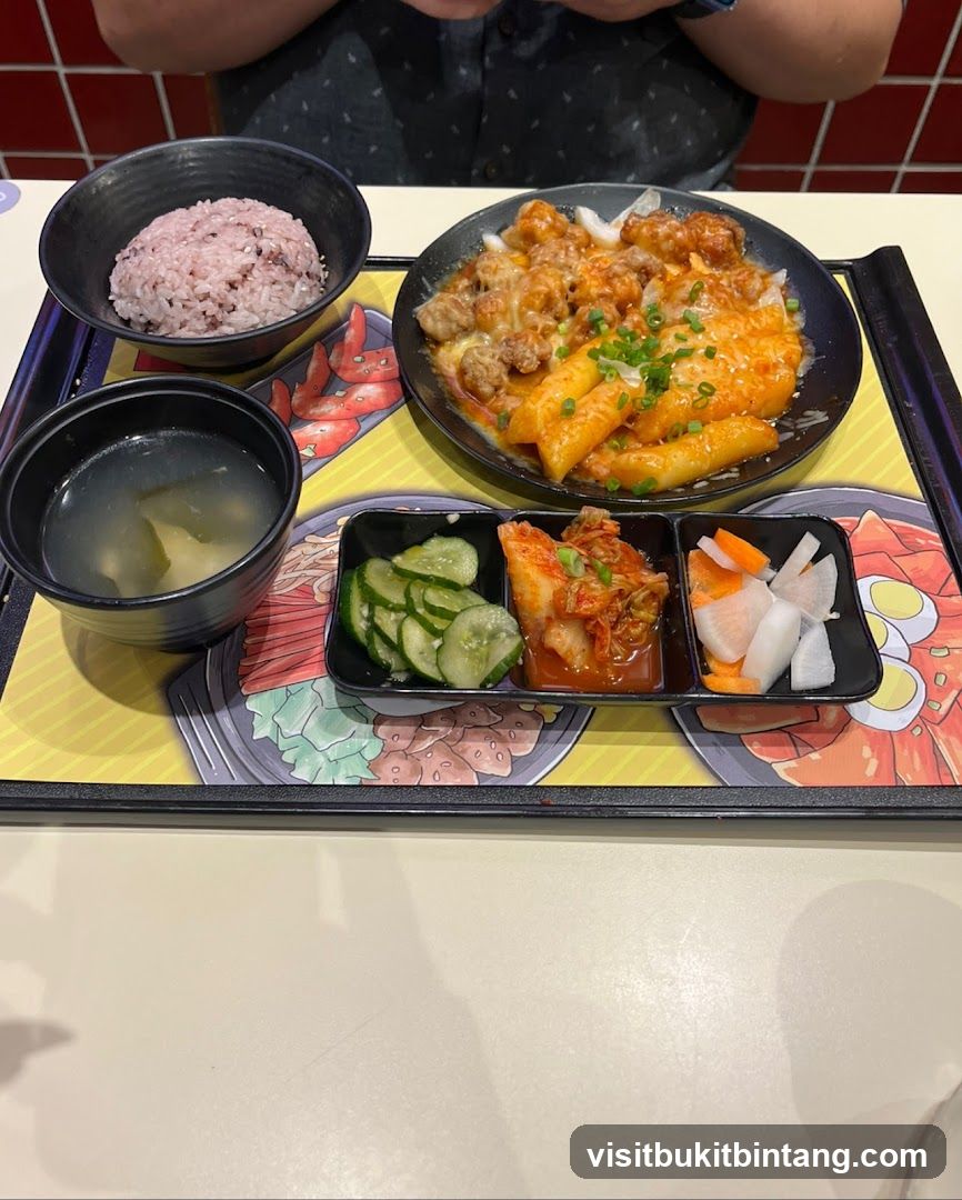 Korean Fried Chicken and Tteokbokki Meal
