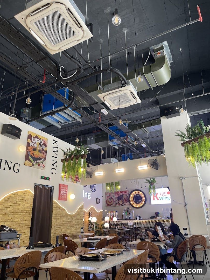 Restaurant Interior with Seating and Bar Area