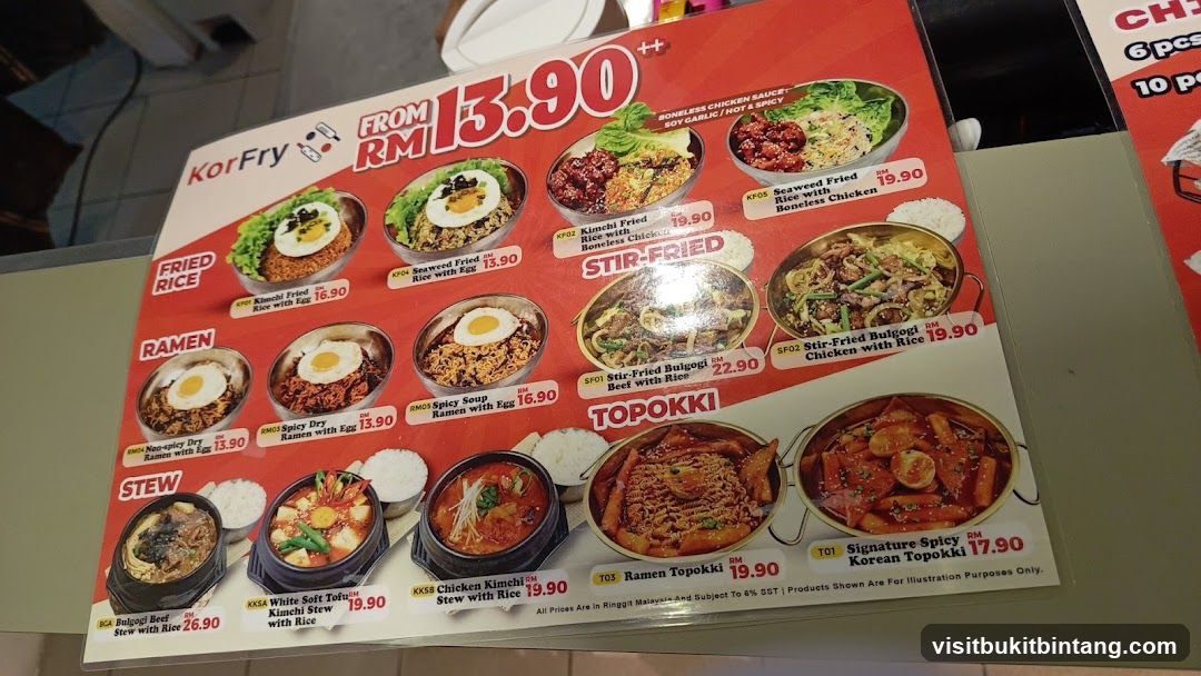 KorFry Menu