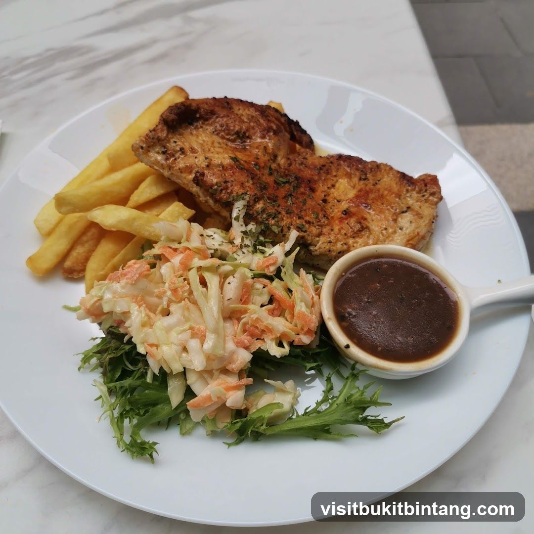 Chicken Steak with Fries and Coleslaw