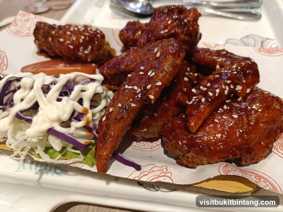 Chicken Wings with Salad